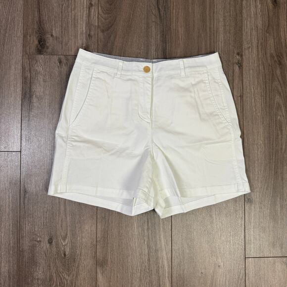 J.Crew Heritage 4" Chino Short WMNS 2 White High Rise Stretchy Zip Fly Pockets - Picture 4 of 9